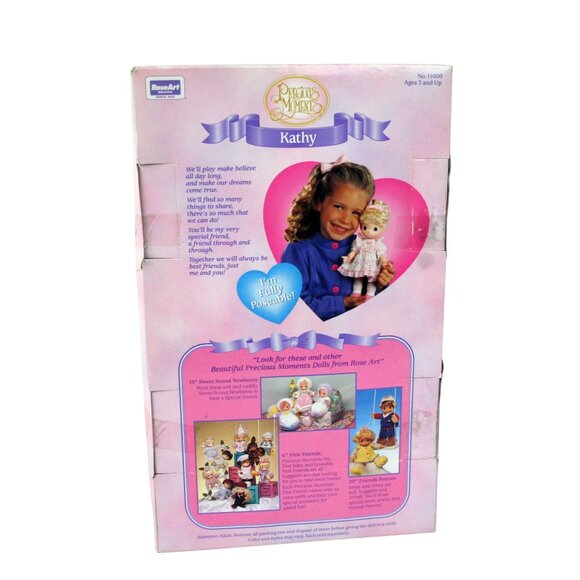 Precious Moments "Kathy"10" Vinyl  Doll 1995 Fully Poseable Rose Art   #11000 - Picture 4 of 7